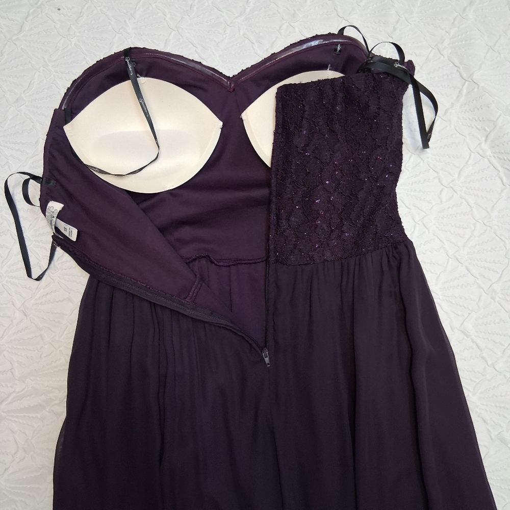 Speechless Dark Purple Strapless Dress Perfect for formal events. - Picture 13 of 17